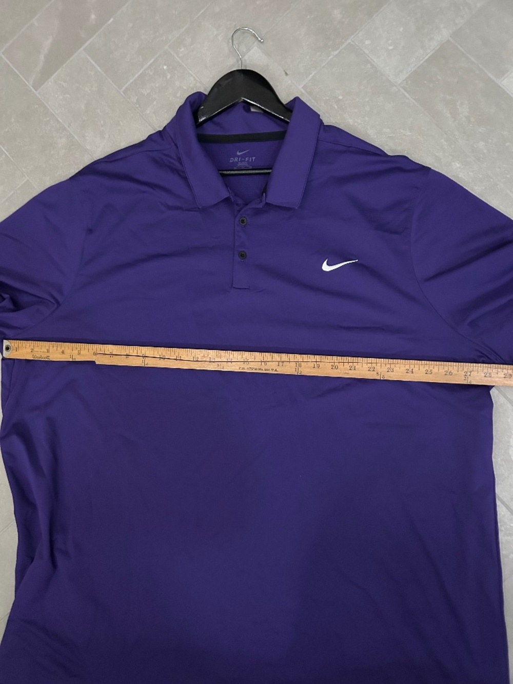 Nike Men’s dri-fit 4XLT royal purple golf polo fan shirt NWT short sleeve logo